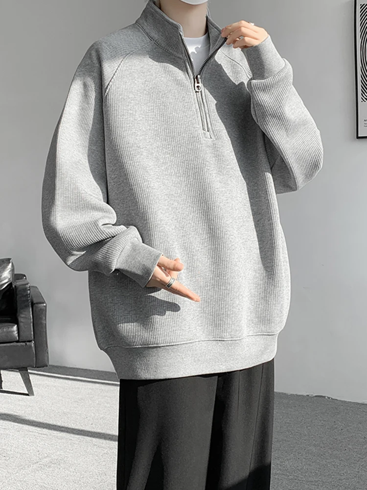 American ey Zip-Up Hoodie Men's Autumn Winter Crumpled Texture Jaet Chinese Stripe Stand Collar Base irt Casual Loose Fit
American ey Zip-Up Hoodie Men's Autumn Winter Crumpled Texture Jaet Chinese Stripe Stand Collar Base irt Casual Loose Fit