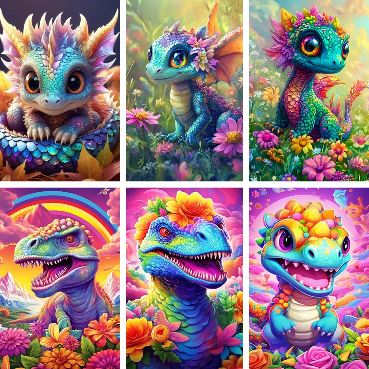 5D Diamond Painting Dinosaur Funny T-Rex Pictures Cross Stitch Kits Embroidery Baby Dragon Nursery Art Whimsical Birthday Gift
5D Diamond Painting Dinosaur Funny T-Rex Pictures Cross Stitch Kits Embroidery Baby Dragon Nursery Art Whimsical Birthday Gift