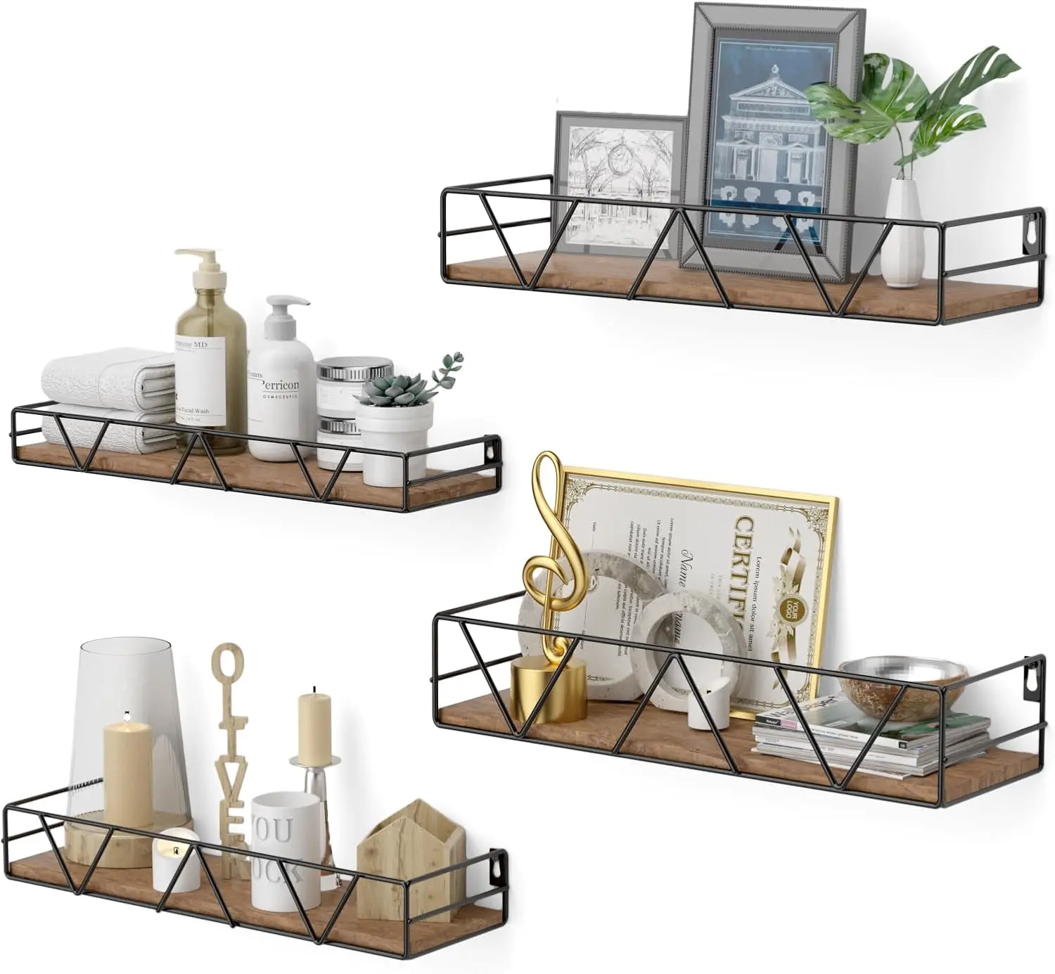 Floating Shelves Set of 4, Home Wood Wall Shelf, Farmhouse Shelf for Bedroom, Wall Mounted Floating Shelf for Living Ro
Floating Shelves Set of 4, Home Wood Wall Shelf, Farmhouse Shelf for Bedroom, Wall Mounted Floating Shelf for Living Ro