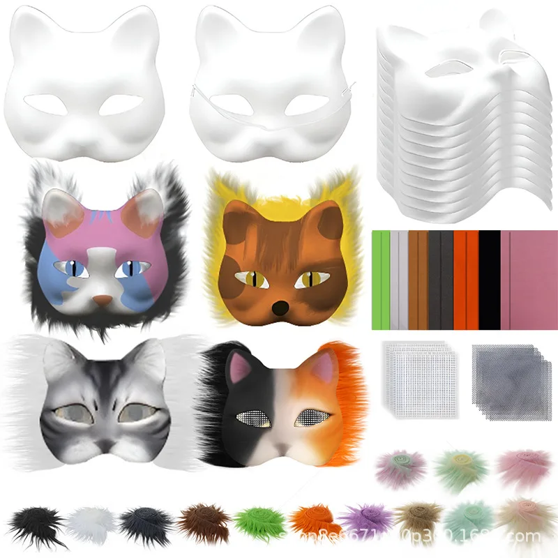 Diy Cat Face Mask Kit Includes Blank Cat Mask Plush Faux Fur Fabric Brush Plastic Mesh
Diy Cat Face Mask Kit Includes Blank Cat Mask Plush Faux Fur Fabric Brush Plastic Mesh