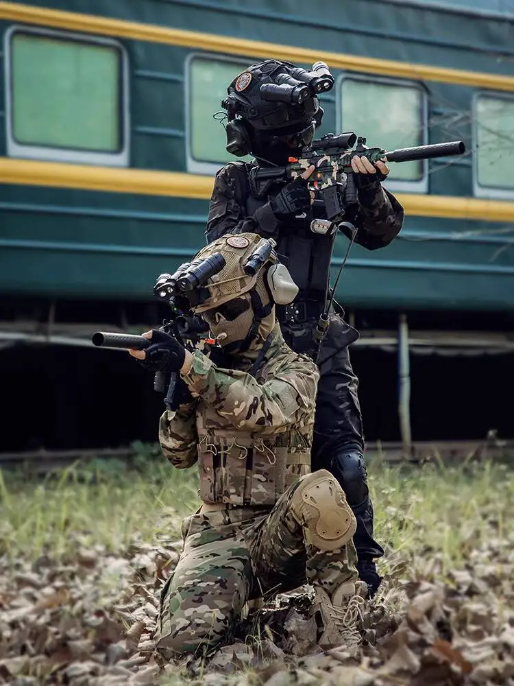 New Child Camouflage Uniform Men Outdoors Tactics Special Forces Long Sleeves Military Training Performance Performance Costume
New Child Camouflage Uniform Men Outdoors Tactics Special Forces Long Sleeves Military Training Performance Performance Costume