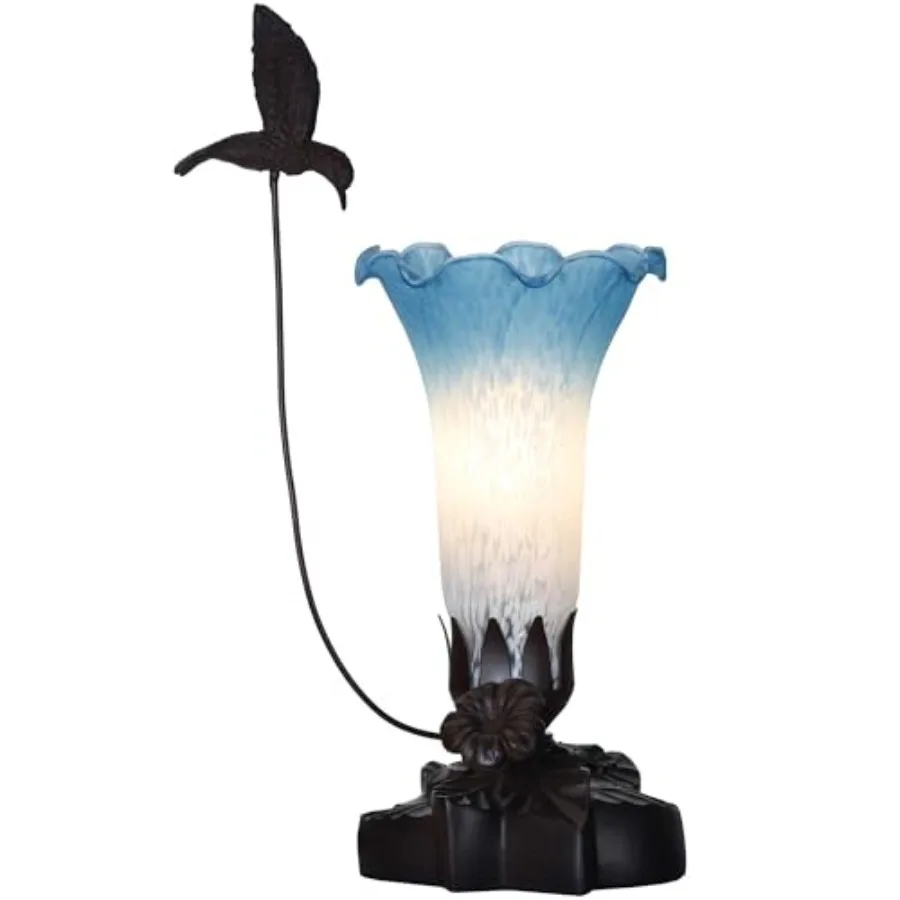 LL04 Hummingbird Flying Over Lily Flower Blown Glass Table Lamp for Home Decor,4.25Wx12H
LL04 Hummingbird Flying Over Lily Flower Blown Glass Table Lamp for Home Decor,4.25Wx12H