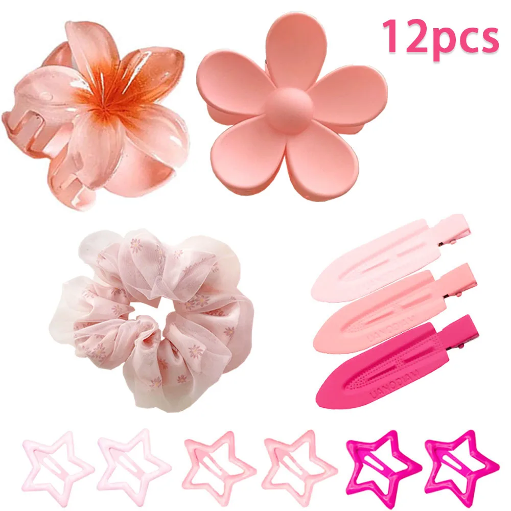 12pcs Pink Hair Clips Set Cute Y2k Accessories For Women Fashion Trendy Hair Clips Flower Clip For Hair Volume Clip Hair Band
12pcs Pink Hair Clips Set Cute Y2k Accessories For Women Fashion Trendy Hair Clips Flower Clip For Hair Volume Clip Hair Band
