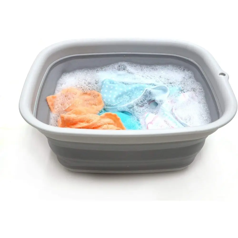 Collapsible Tub - Portable Washing Basin - Space Saving Plastic Washtub (Grey, M)
Collapsible Tub - Portable Washing Basin - Space Saving Plastic Washtub (Grey, M)