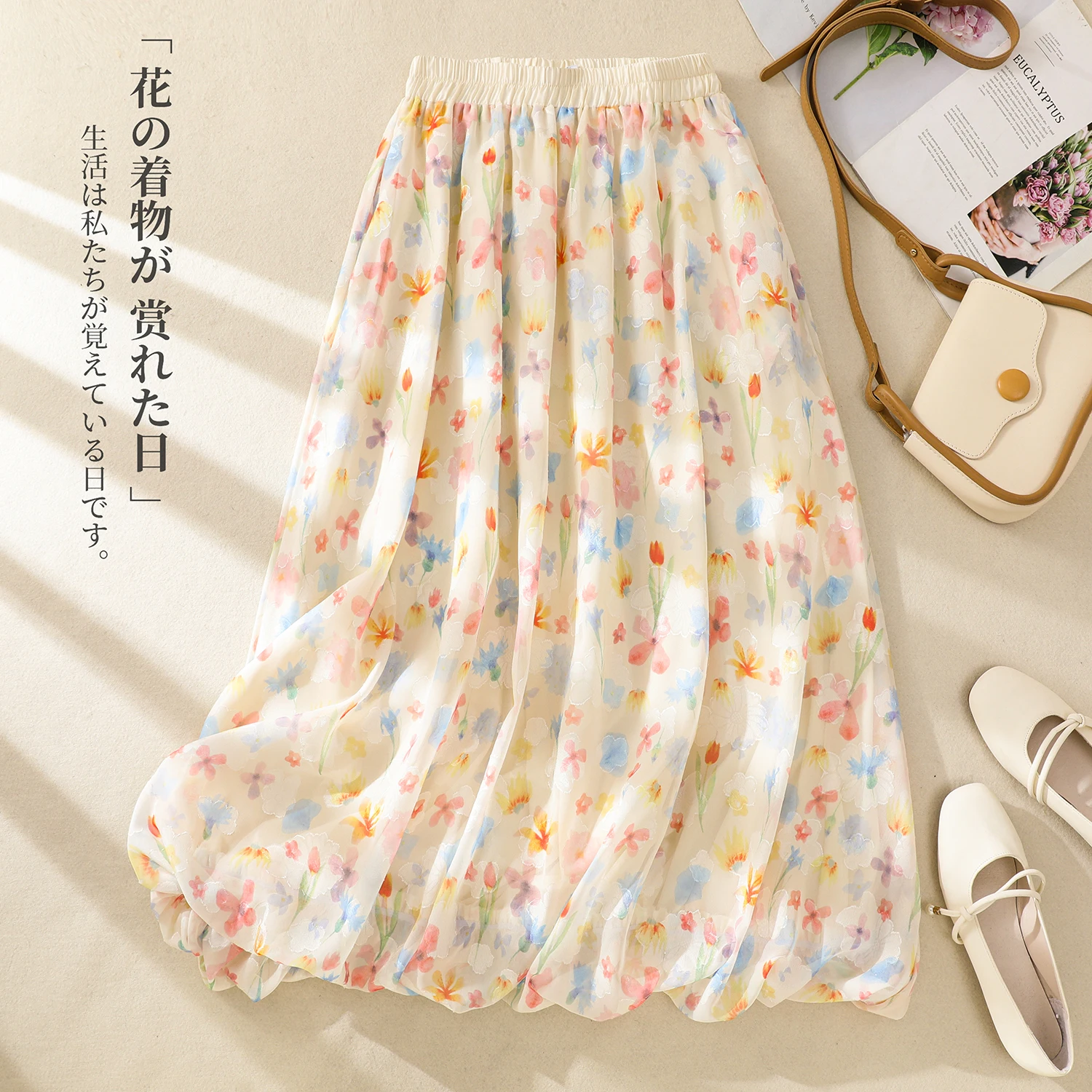 Летняя японская милая юбка-миди с высокой талией и цветочным принтом для женщин, элегантная пышная юбка-фонарь с подолом, винтажная тонкая юбка трапециевидной формы
Летняя японская милая юбка-миди с высокой талией и цветочным принтом для женщин, элегантная пышная юбка-фонарь с подолом, винтажная тонкая юбка трапециевидной формы