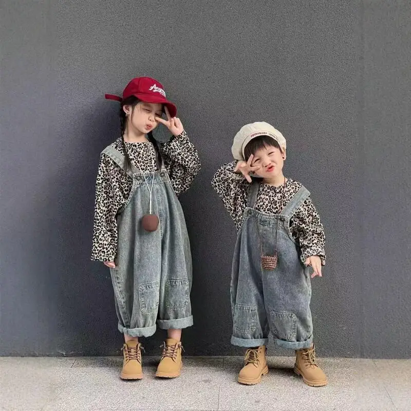 Kawaii Girl Fashion Leopard Print T-Shirt Camisole Jeans Set Student Spring and Autumn Casual Tops Cowboy Long Pants 2-Piece Set
Kawaii Girl Fashion Leopard Print T-Shirt Camisole Jeans Set Student Spring and Autumn Casual Tops Cowboy Long Pants 2-Piece Set