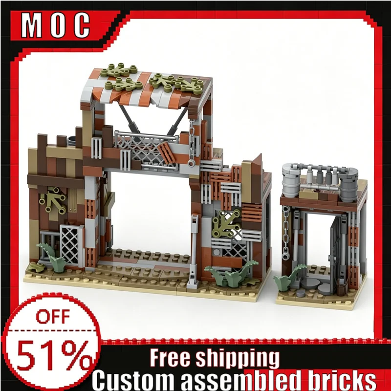 670 Parts Modular Wasteland Camp Gate Door Scene MOC Building Blocks Educational Assembly Toys Creative Birthday Christmas Gifts
670 Parts Modular Wasteland Camp Gate Door Scene MOC Building Blocks Educational Assembly Toys Creative Birthday Christmas Gifts
