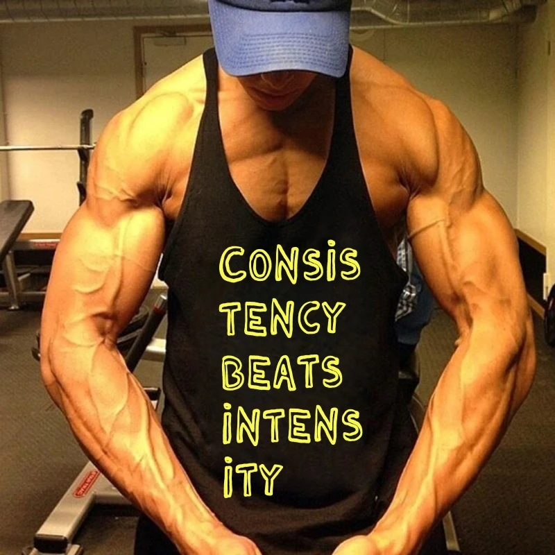 Gym Bodybuilding Muscle Top "Consistency beats intensity" Printed Summer Sleeveless Cotton Breathable Vest
Gym Bodybuilding Muscle Top "Consistency beats intensity" Printed Summer Sleeveless Cotton Breathable Vest