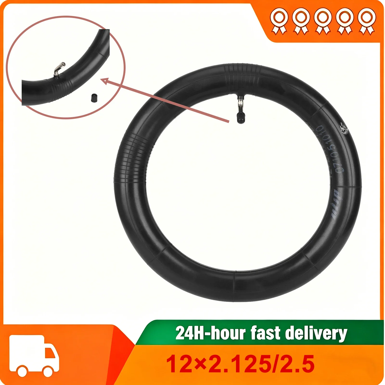 Ulip 12*2.125/2.5 Reinforced Inner Tube Thickened Butyl Rubber Inner Tube High Elastic Tube Electric scooter accessories
Ulip 12*2.125/2.5 Reinforced Inner Tube Thickened Butyl Rubber Inner Tube High Elastic Tube Electric scooter accessories