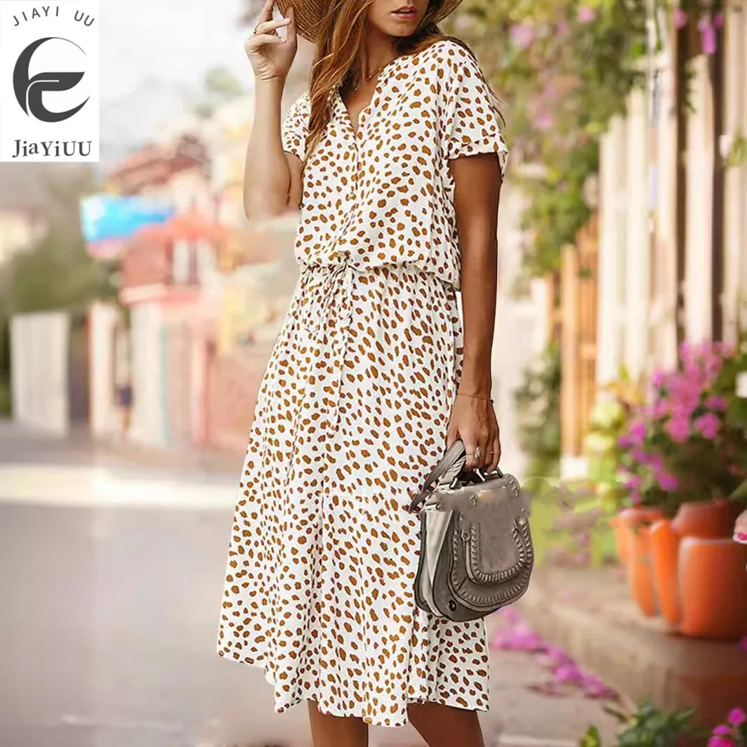 2024 Hot Selling Spring/Summer European and American Fashion Women's Polka Dot Printed Short Sleeved Medium Length Dress
2024 Hot Selling Spring/Summer European and American Fashion Women's Polka Dot Printed Short Sleeved Medium Length Dress