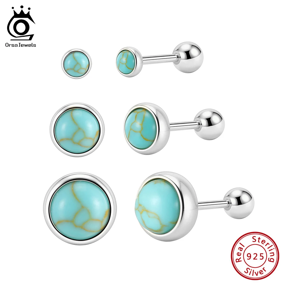 ORSA JEWELS 2MM/4MM/6MM Round Turquoise Earrings 925 Sterling Silver Ear Stud Elegant Jewelry Gift Banquet Birthday Daily GME52
ORSA JEWELS 2MM/4MM/6MM Round Turquoise Earrings 925 Sterling Silver Ear Stud Elegant Jewelry Gift Banquet Birthday Daily GME52