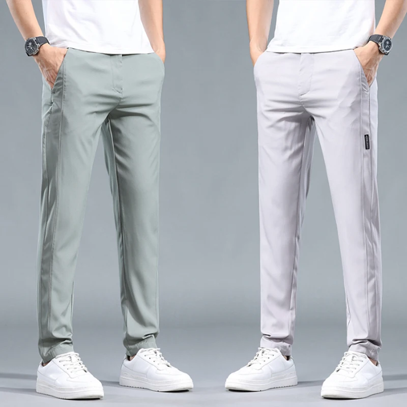 2026 New Summer Ultra-Thin Men's Casual Pants Slim Breathable Quick-Dry Elastic Waist Outdoor Jogging Trousers Male Green Grey
2026 New Summer Ultra-Thin Men's Casual Pants Slim Breathable Quick-Dry Elastic Waist Outdoor Jogging Trousers Male Green Grey