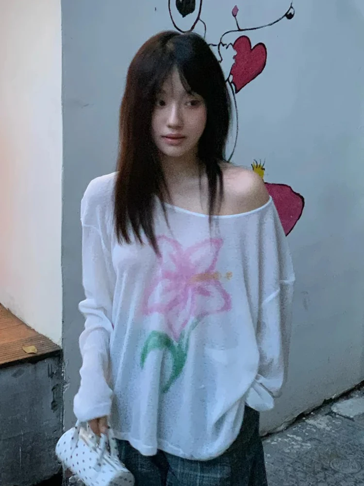 Новинка: женская футболка-пуловер в стиле Y2K, с длинным рукавом, с принтом E-girls и цветочным узором, повседневный топ, эстетика 2000-х, винтажный гранж
Новинка: женская футболка-пуловер в стиле Y2K, с длинным рукавом, с принтом E-girls и цветочным узором, повседневный топ, эстетика 2000-х, винтажный гранж