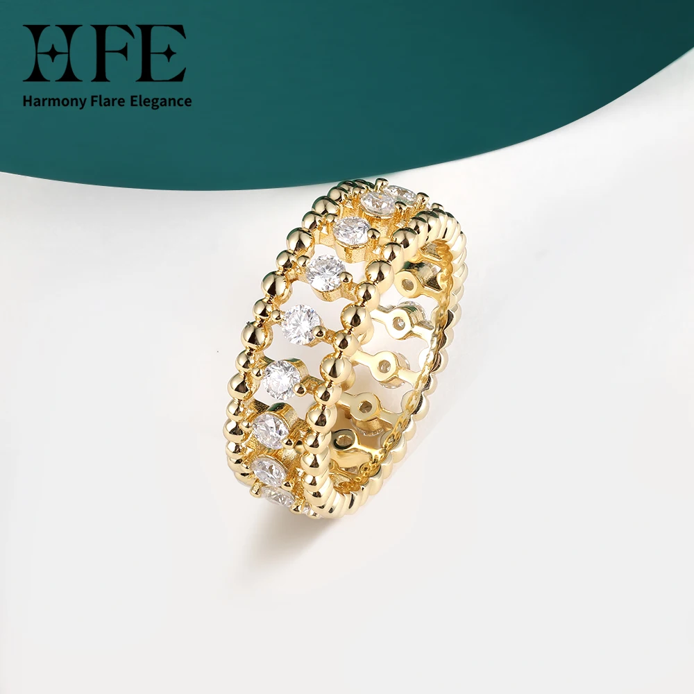 HFE Round Moissanite Women's Ring D Color 925 Sterling Silver Couple Date Ring Ladies Fine Jewelry Party Favors
HFE Round Moissanite Women's Ring D Color 925 Sterling Silver Couple Date Ring Ladies Fine Jewelry Party Favors