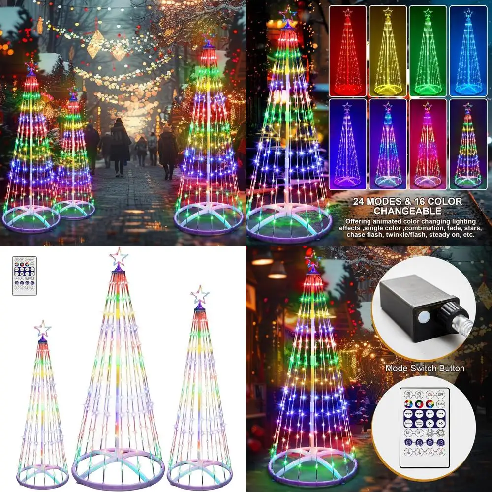 Складные светодиодные конусные рождественские елки 4/5/6 футов с 24 цветовыми режимами, таймером, водонепроницаемыми уличными украшениями для праздников
Складные светодиодные конусные рождественские елки 4/5/6 футов с 24 цветовыми режимами, таймером, водонепроницаемыми уличными украшениями для праздников
