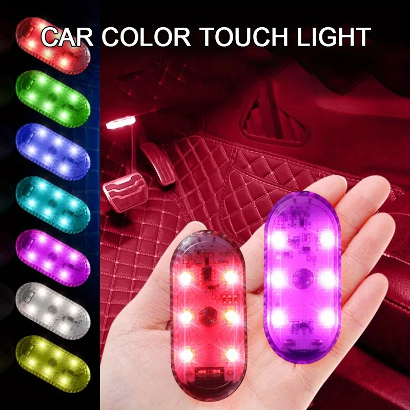 1/2PCS Multi-Color Wireless LED Touch Lamp - Auto Interior Ceiling Light with Sensor Activation & Mini USB Charging
1/2PCS Multi-Color Wireless LED Touch Lamp - Auto Interior Ceiling Light with Sensor Activation & Mini USB Charging