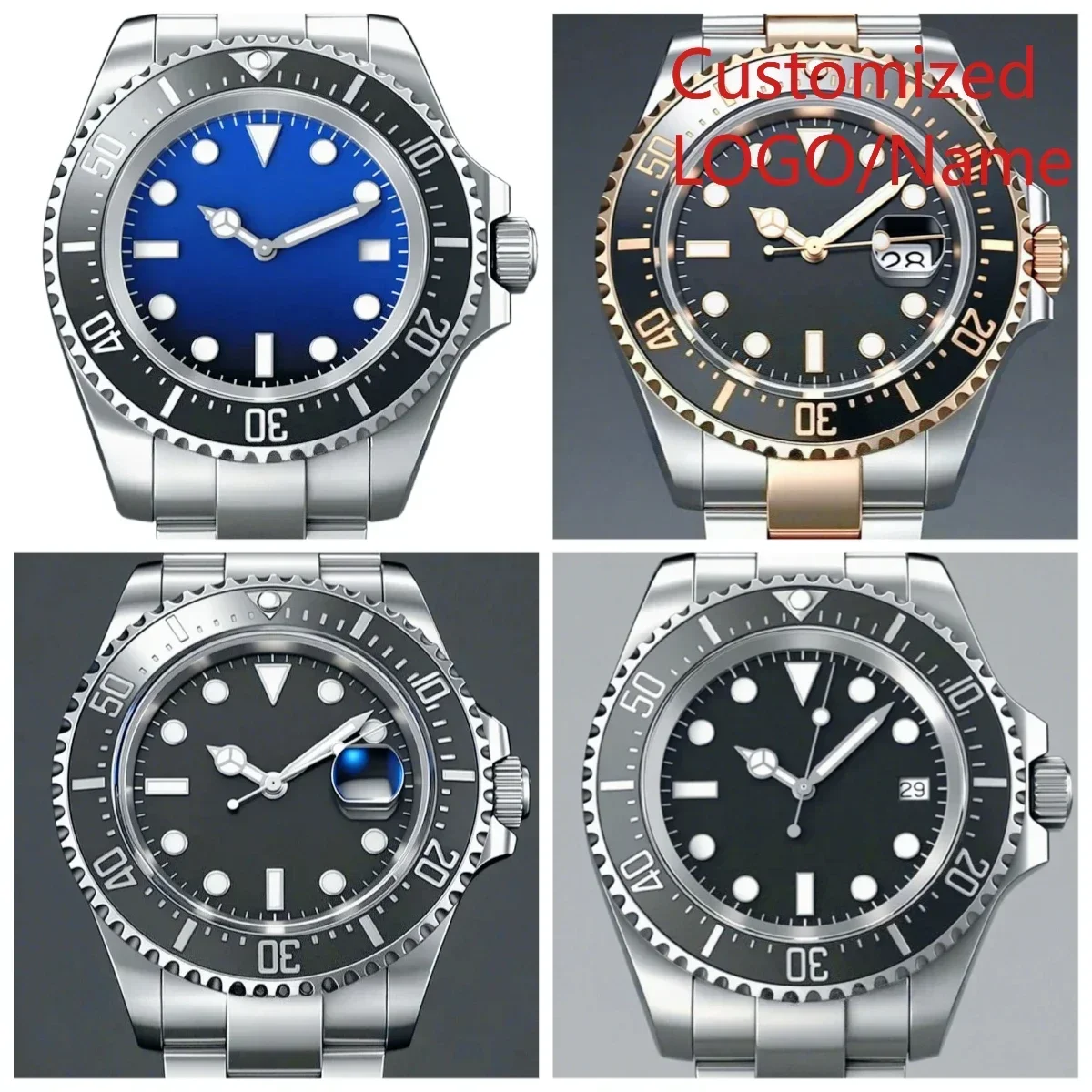 DONGge Store Customized Watch 44mm Men's Automatic Mechanical Watch 904L Stainless Steel Black Blue Ceramic Sapphire Glass
DONGge Store Customized Watch 44mm Men's Automatic Mechanical Watch 904L Stainless Steel Black Blue Ceramic Sapphire Glass