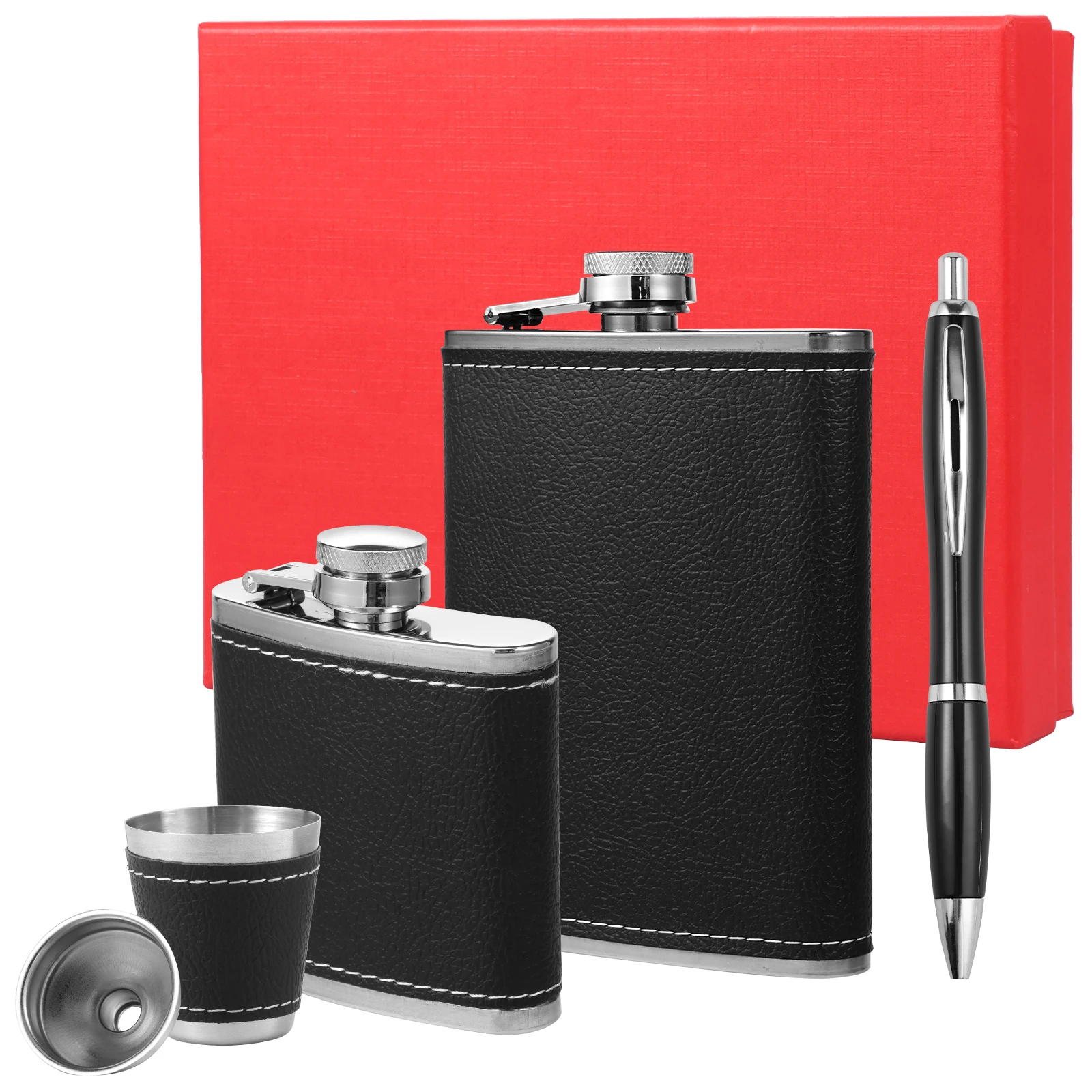 Stainless Steel Hip Flask Set 3 oz 8 oz Ergonomic Portable Liquor Flask with Funnel and Pen for Men Camping Party Liquor Flask
Stainless Steel Hip Flask Set 3 oz 8 oz Ergonomic Portable Liquor Flask with Funnel and Pen for Men Camping Party Liquor Flask