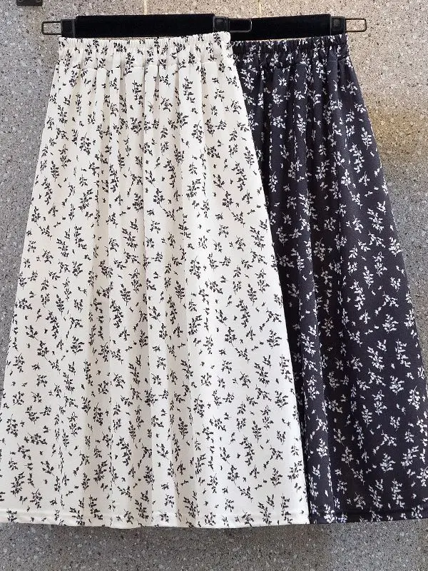 Slimming Floral Print Half Skirt A-Line Summer Thin Material High Waist plus Size Casual Korean Style Polyester Fiber Skirt
Slimming Floral Print Half Skirt A-Line Summer Thin Material High Waist plus Size Casual Korean Style Polyester Fiber Skirt