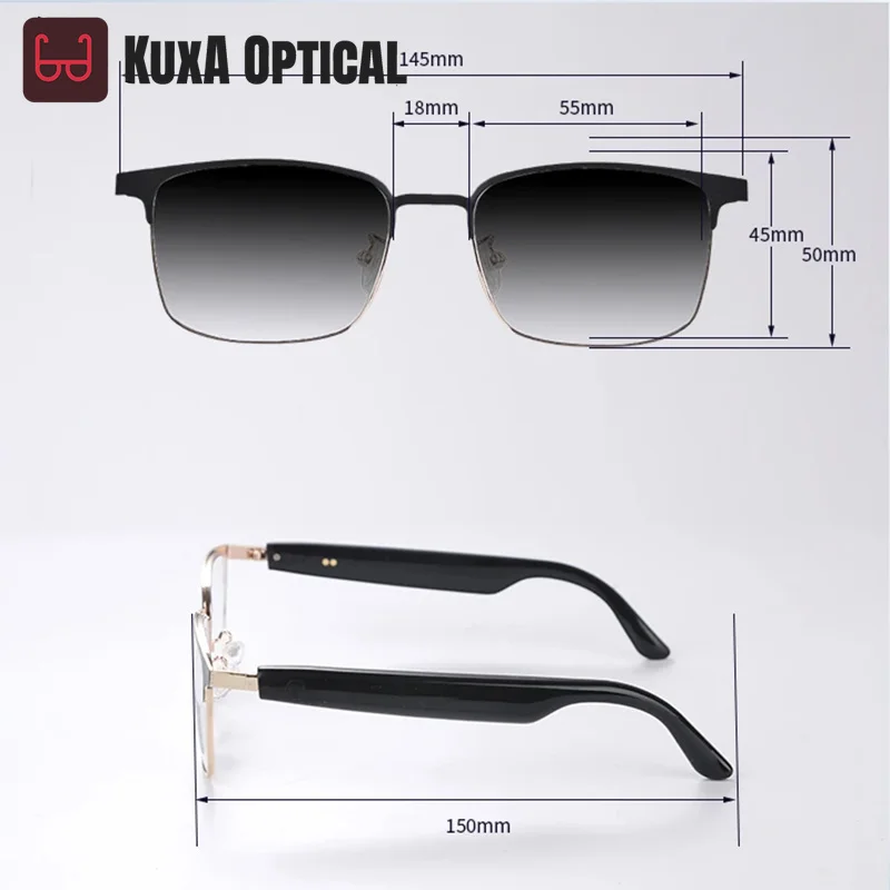 XUKA Wireless BluetoothRay Photochromic Myopia Reading Glasses Progressive Eyewear GS06 Smart Prescription Glasses Anti Blue
XUKA Wireless BluetoothRay Photochromic Myopia Reading Glasses Progressive Eyewear GS06 Smart Prescription Glasses Anti Blue