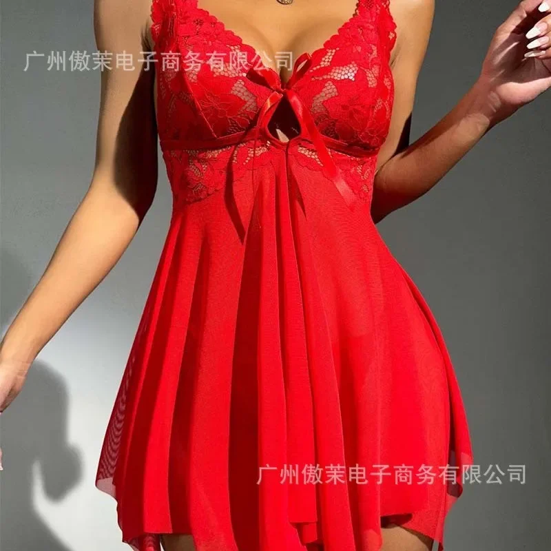 Контрастное кружевное платье на тонких бретельках Babydolls, сексуальное прозрачное сетчатое платье для сна, женское платье с v-образным вырезом
Контрастное кружевное платье на тонких бретельках Babydolls, сексуальное прозрачное сетчатое платье для сна, женское платье с v-образным вырезом