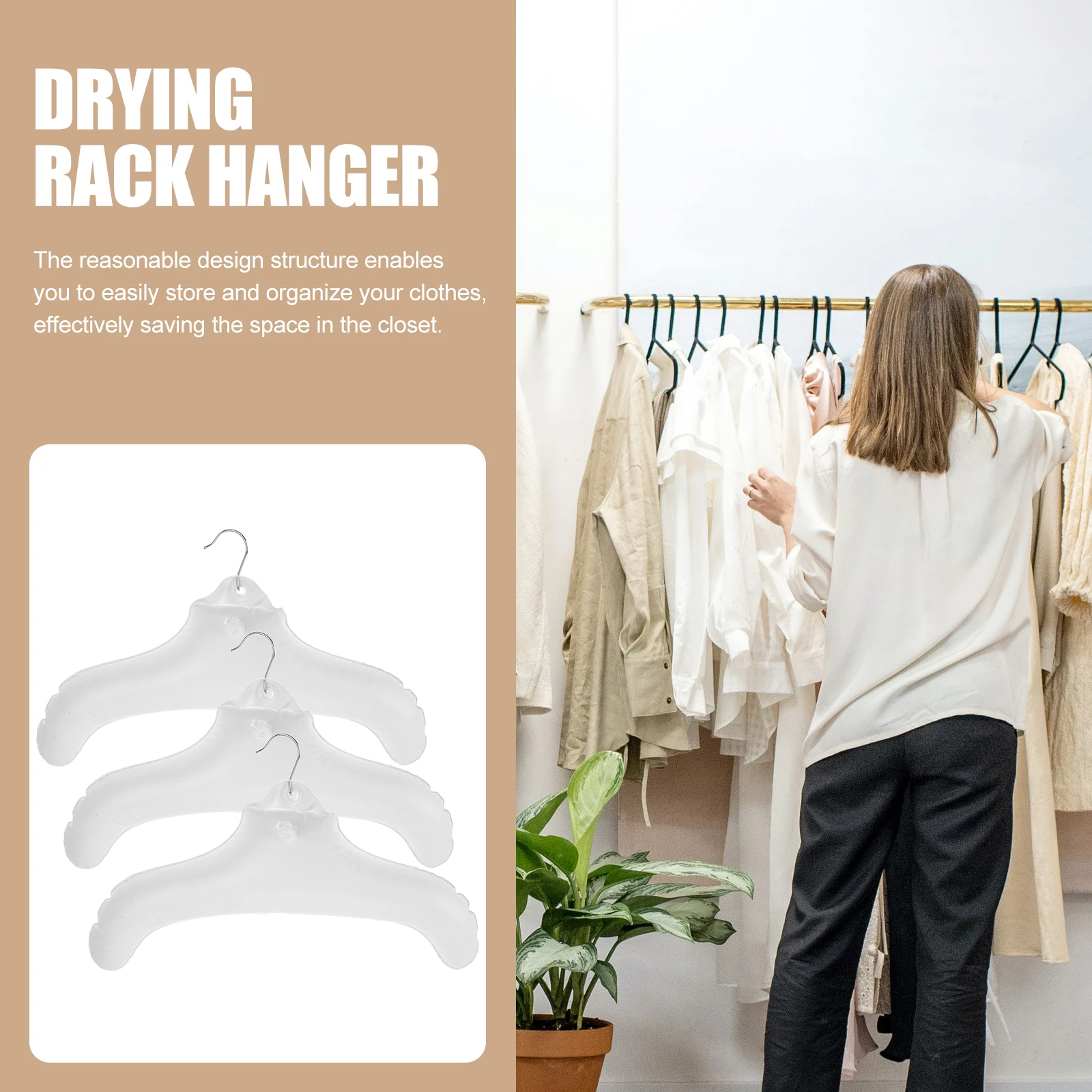 3pcs Inflatable Foldable Clothes Rack PVC Space Closet Hangers Saving Travel Laundry Drying Shirt Closet Organizer
3pcs Inflatable Foldable Clothes Rack PVC Space Closet Hangers Saving Travel Laundry Drying Shirt Closet Organizer