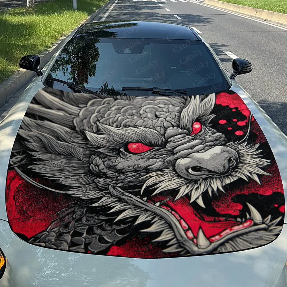 Red Eyed Grey Dragon Car Hood Sticker, Automotive Exterior Customization, Durable PVC Vinyl Wrap
Red Eyed Grey Dragon Car Hood Sticker, Automotive Exterior Customization, Durable PVC Vinyl Wrap