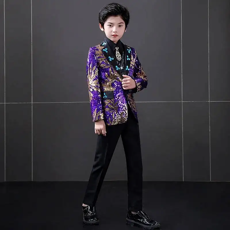 Flower Children's Suit Boy Set, Host Dress, Piano Competition Stage, Fashion Show Performance Costume, Handsome British
Flower Children's Suit Boy Set, Host Dress, Piano Competition Stage, Fashion Show Performance Costume, Handsome British