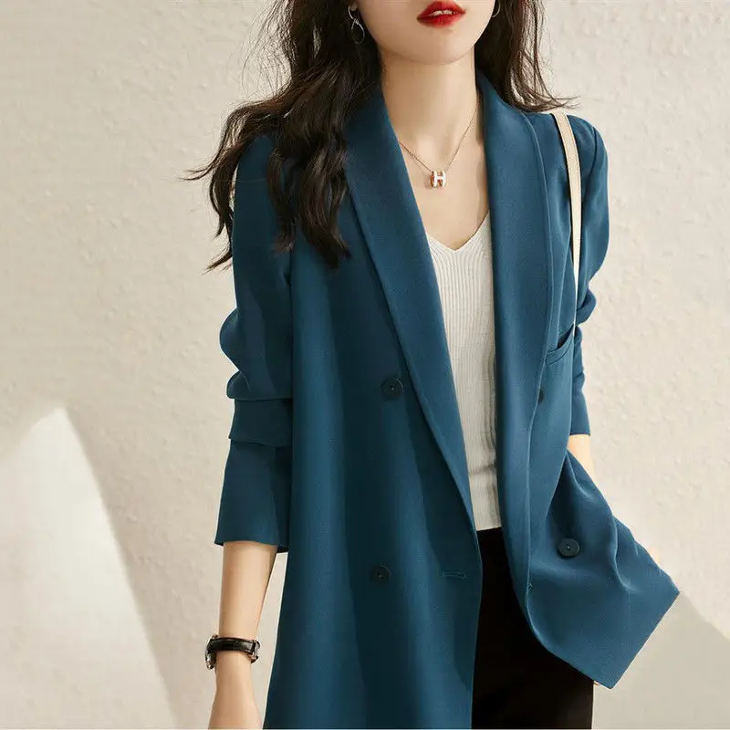 Fashion Solid Color Button Pockets Korean Blazers Women's Clothing 2023 Autumn Winter Loose All-match Tops Office Lady Suits
Fashion Solid Color Button Pockets Korean Blazers Women's Clothing 2023 Autumn Winter Loose All-match Tops Office Lady Suits