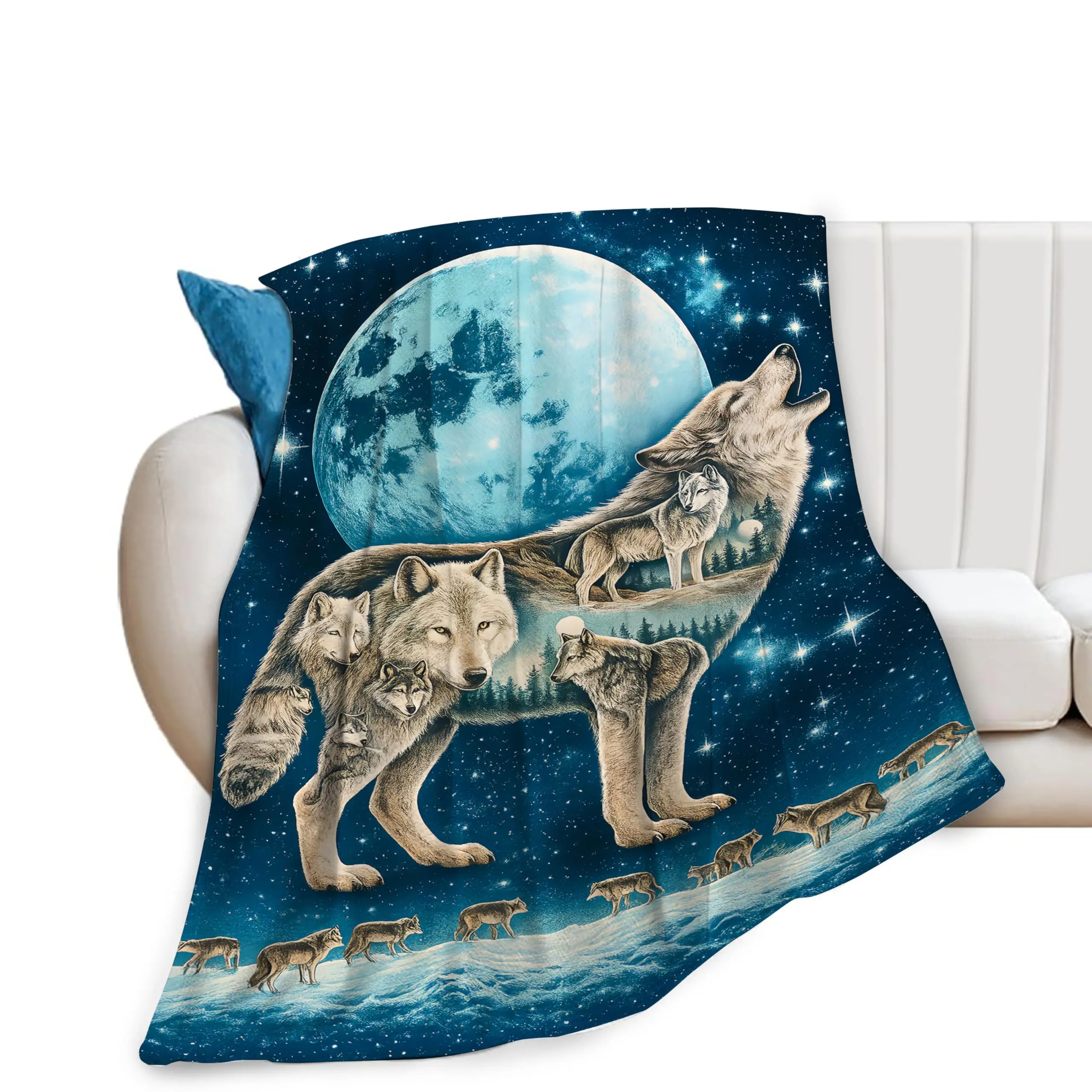 Wolf Flannel Throw Blanket Soft & Cozy Warm Lightweight Plush Blanket for Travel, Sofa, Bedroom, Office - Gifts for Adults Kids
Wolf Flannel Throw Blanket Soft & Cozy Warm Lightweight Plush Blanket for Travel, Sofa, Bedroom, Office - Gifts for Adults Kids