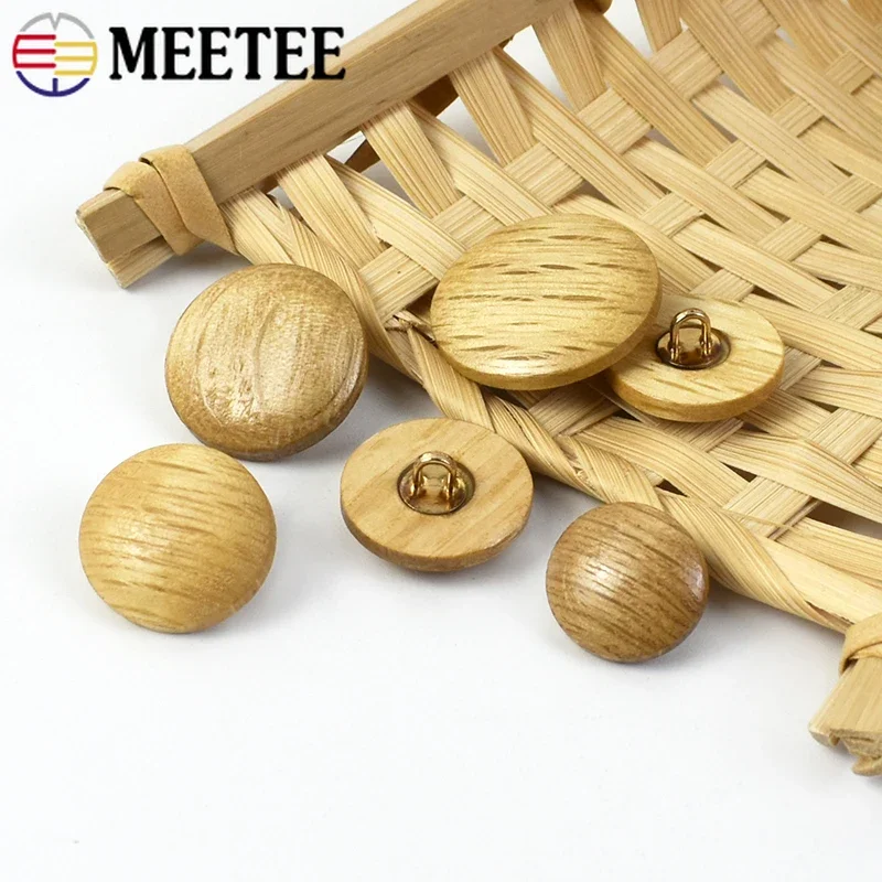 50Pcs Meetee 15/18/20/23mm Wooden Round Button Natural Metal Shank Buckle Garment Coat Shirt Clothes Decoration Sewing Accessory
50Pcs Meetee 15/18/20/23mm Wooden Round Button Natural Metal Shank Buckle Garment Coat Shirt Clothes Decoration Sewing Accessory