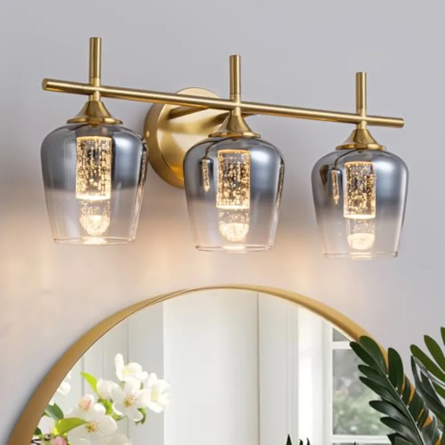 3-Light LED Bathroom Vanity Light Fixtures 2700K 4500K Color Temperature Adjustment Suitable for Bathroom Mirrors Living Rooms
3-Light LED Bathroom Vanity Light Fixtures 2700K 4500K Color Temperature Adjustment Suitable for Bathroom Mirrors Living Rooms