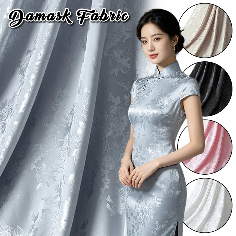 100X150Cm Floral Brocade Fabric Jacquard Damask Fabric Soft Silky for Sewing Cheongsam Dress Lining Pajamas Hanfu Costume Design
100X150Cm Floral Brocade Fabric Jacquard Damask Fabric Soft Silky for Sewing Cheongsam Dress Lining Pajamas Hanfu Costume Design