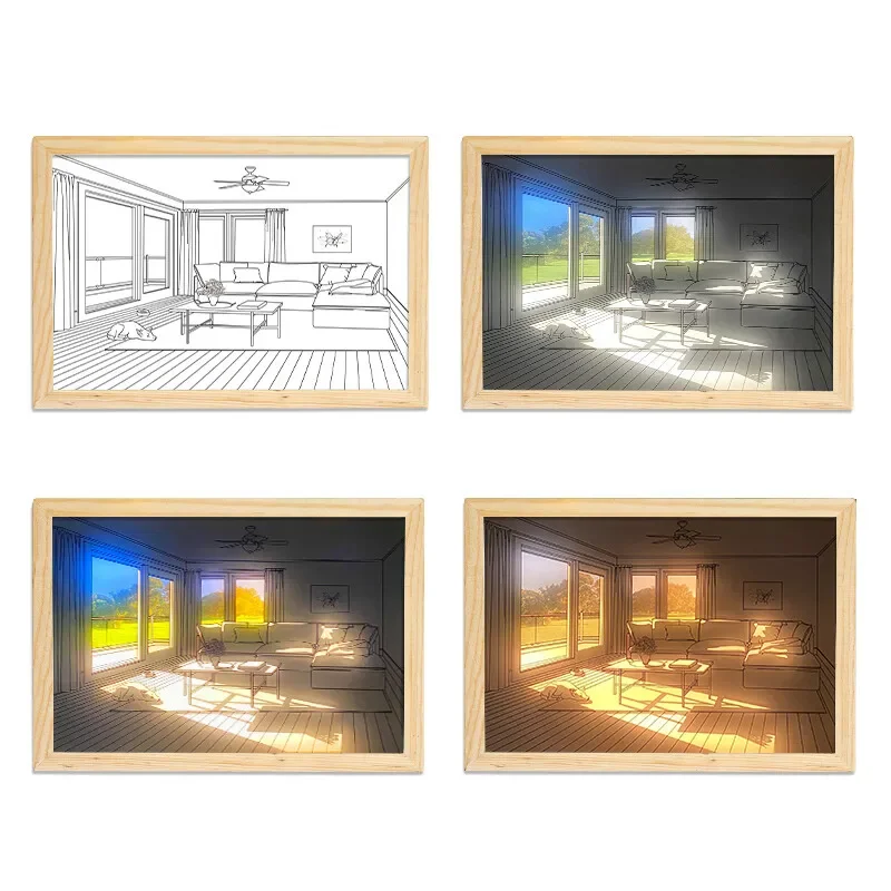 Led Light Painting USB Plug Dimming Wall Artwork Table Lamp Gift Indoor Sunlight Window Wooden Photo Night Luminous
Led Light Painting USB Plug Dimming Wall Artwork Table Lamp Gift Indoor Sunlight Window Wooden Photo Night Luminous