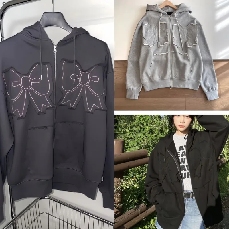 Korean Fashion Country Niche Patch Embroidery Bow Autumn New Item Hooded Sweatshirt Double Zipper Jacket Female Clothing
Korean Fashion Country Niche Patch Embroidery Bow Autumn New Item Hooded Sweatshirt Double Zipper Jacket Female Clothing