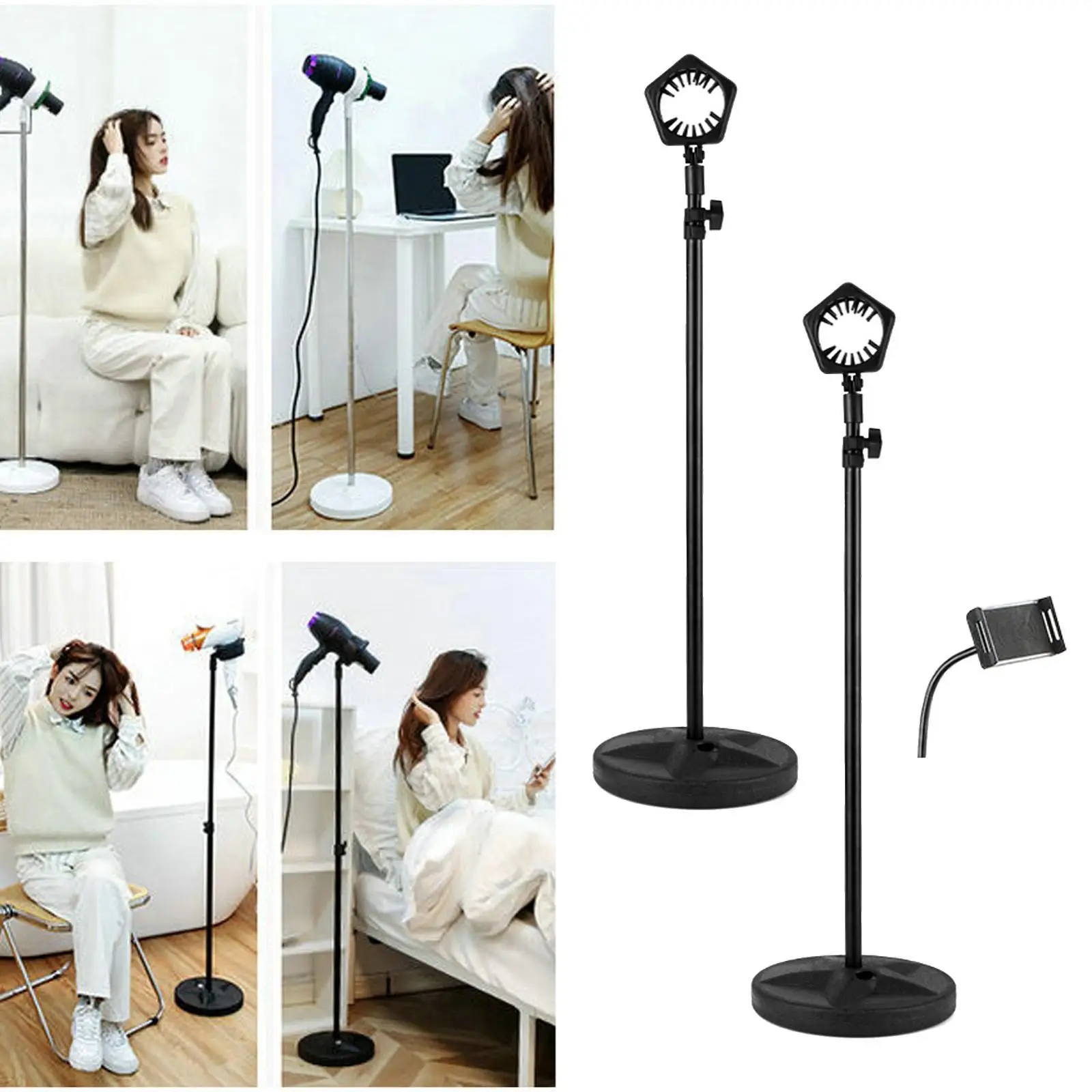 Hands Free Hair Dryer Stand Practical Rack for Pet Hair Dryer 180 Degrees Rotatable for Children Home Makeup Room Dresser Vanity
Hands Free Hair Dryer Stand Practical Rack for Pet Hair Dryer 180 Degrees Rotatable for Children Home Makeup Room Dresser Vanity