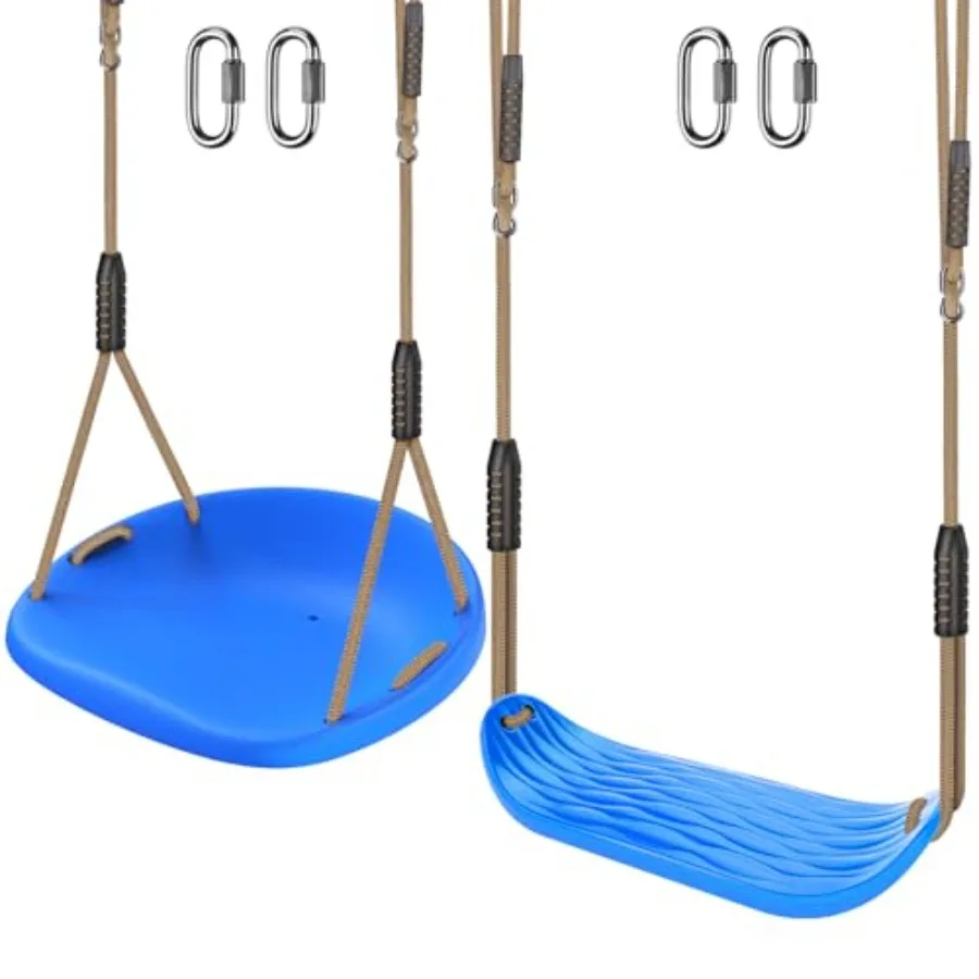2 Pack Heavy Duty Plastic Swing Seats with Adjustable Rope and Quick Connect Replacement Swing Set Accessories for and Adults I
2 Pack Heavy Duty Plastic Swing Seats with Adjustable Rope and Quick Connect Replacement Swing Set Accessories for and Adults I