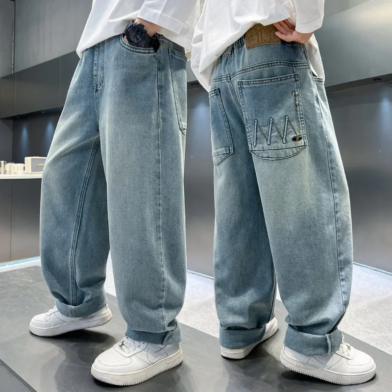 Boys Straight Leg Jeans Casual Wide Leg Denim Pants Spring Autumn New Style Children's Clothing Soft Handsome Kids Trousers
Boys Straight Leg Jeans Casual Wide Leg Denim Pants Spring Autumn New Style Children's Clothing Soft Handsome Kids Trousers