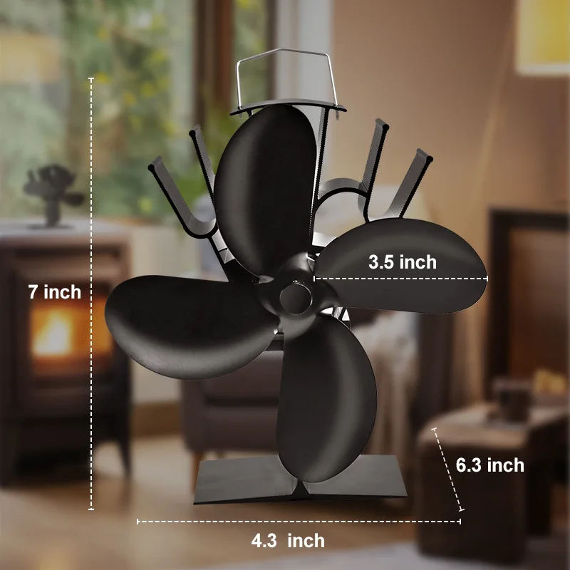 12-Blade Double Head Heat Powered Wall Mounted Chimney Stove Fan – Strong Airflow, Sturdy & Long-Lasting for Home Fireplaces
12-Blade Double Head Heat Powered Wall Mounted Chimney Stove Fan – Strong Airflow, Sturdy & Long-Lasting for Home Fireplaces