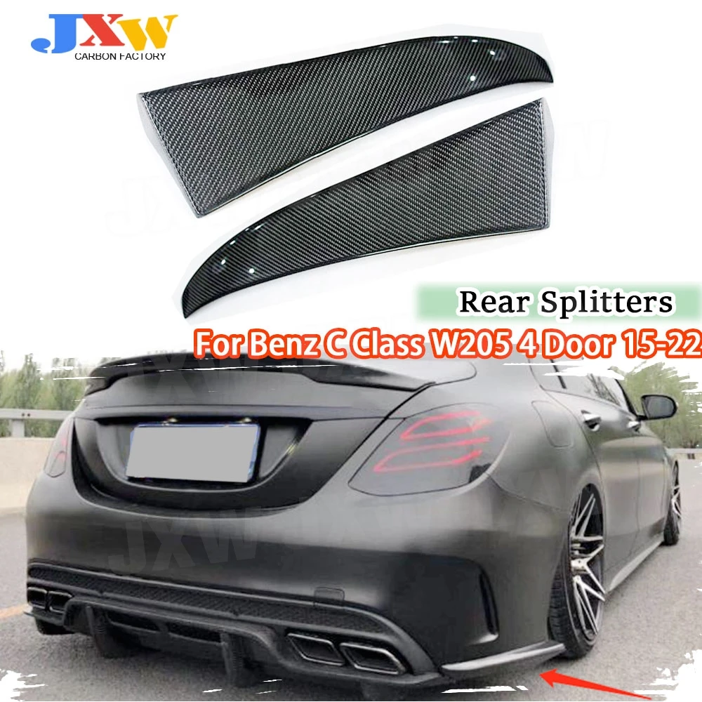 Real Carbon Fiber Rear Bumper Side Canards Splitters Spoiler for Mercedes Benz C Class W205 C63 AMG C180 C200 C260 4 Door 15-22
Real Carbon Fiber Rear Bumper Side Canards Splitters Spoiler for Mercedes Benz C Class W205 C63 AMG C180 C200 C260 4 Door 15-22