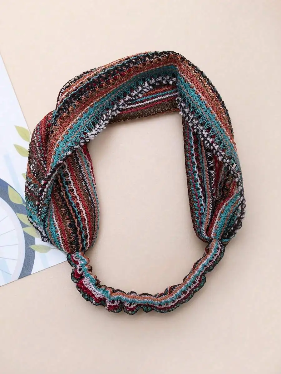 Striped Knit Headband For Women Bohemian Style Casual Hair Accessory
Striped Knit Headband For Women Bohemian Style Casual Hair Accessory