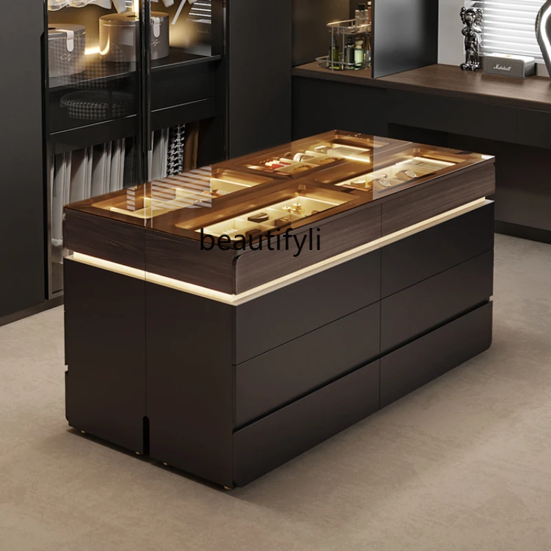 Minimalist Jewelry Display Cabinet Cloakroom Middle Island Table Multi-Functional Double-Sided Storage Cabinet
Minimalist Jewelry Display Cabinet Cloakroom Middle Island Table Multi-Functional Double-Sided Storage Cabinet