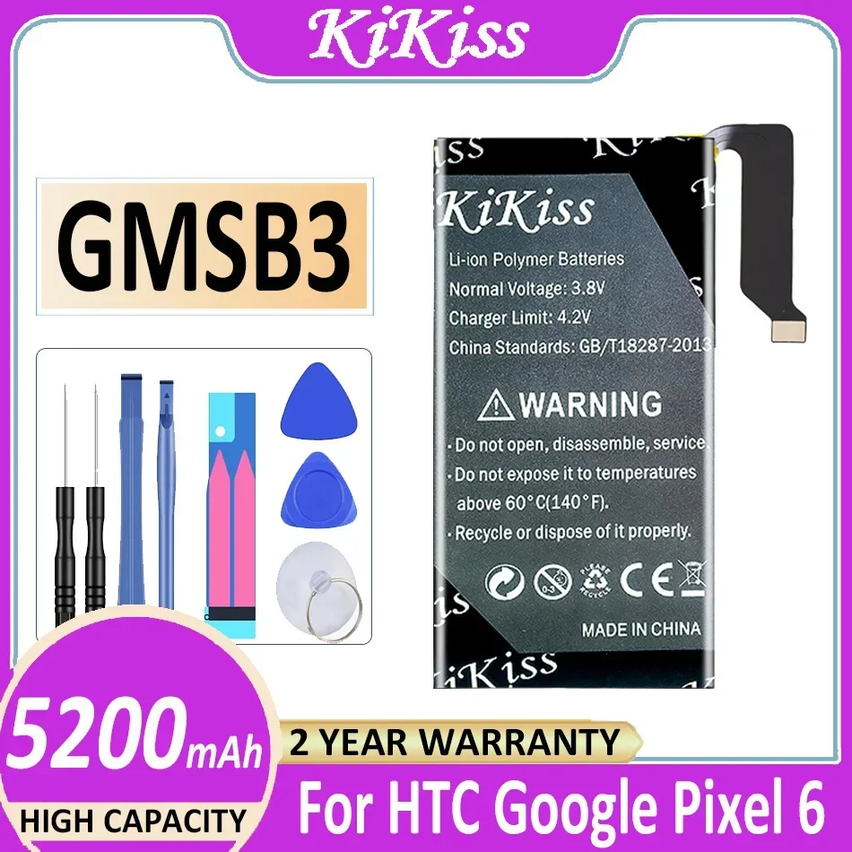 Аккумулятор KiKiss GMSB3 G63QN 5200 мАч/5800 мач для HTC Google Pixel 6 Pro Pixel6 Pixel6 Pro 6Pro
Аккумулятор KiKiss GMSB3 G63QN 5200 мАч/5800 мач для HTC Google Pixel 6 Pro Pixel6 Pixel6 Pro 6Pro