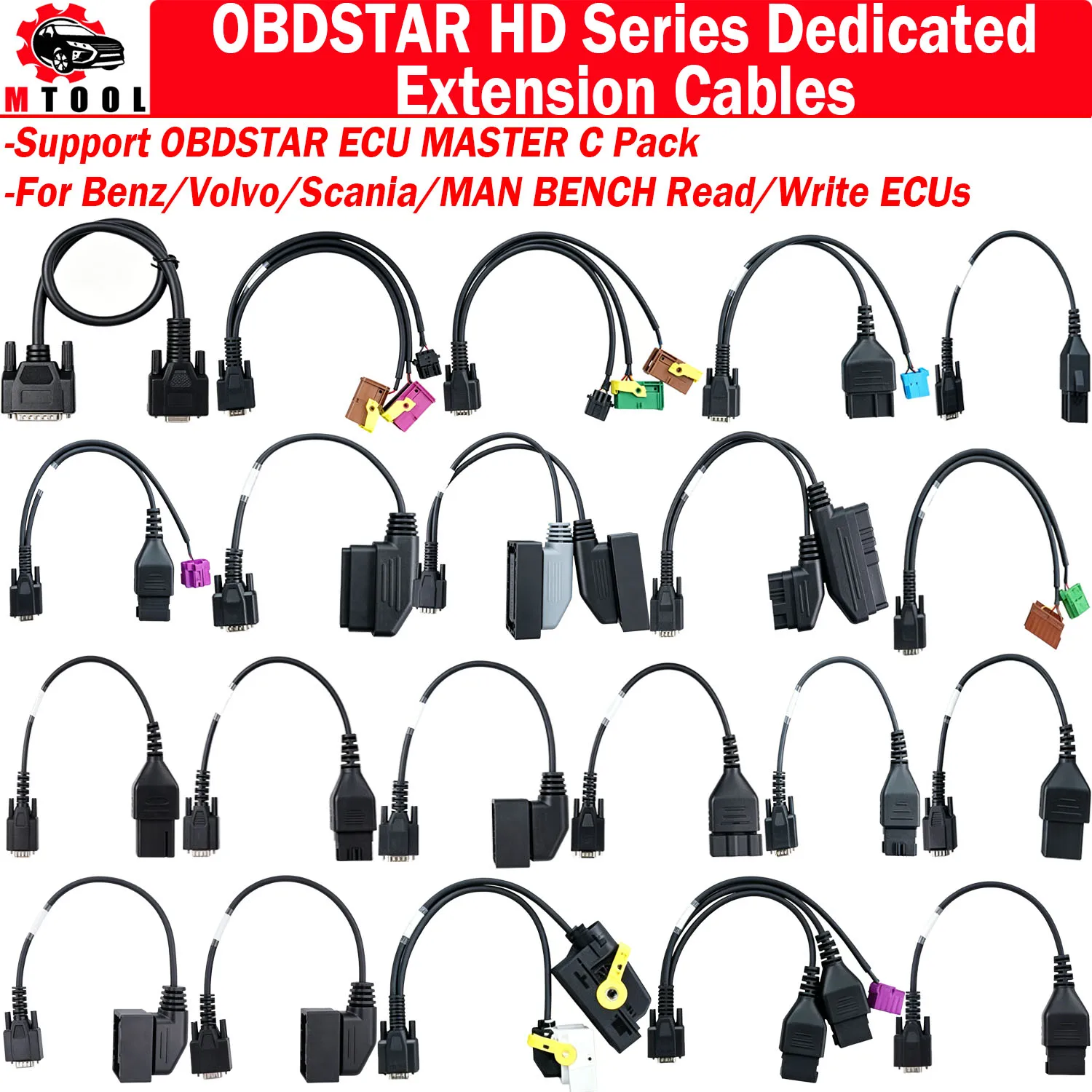 OBDSTAR HD Series Dedicated Extension Cable For Mercedes-Benz/ Volvo/ Scania/ MAN Truck ECM TCM Body Chassis ECU Bench Read Writ
OBDSTAR HD Series Dedicated Extension Cable For Mercedes-Benz/ Volvo/ Scania/ MAN Truck ECM TCM Body Chassis ECU Bench Read Writ