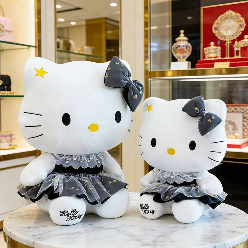 Новая большая плюшевая игрушка Sanrio Hello Kitty в черной юбке из тюля со звездами и бантом, мягкая набивная кукла для девочек, фанатов, домашнего декора
Новая большая плюшевая игрушка Sanrio Hello Kitty в черной юбке из тюля со звездами и бантом, мягкая набивная кукла для девочек, фанатов, домашнего декора