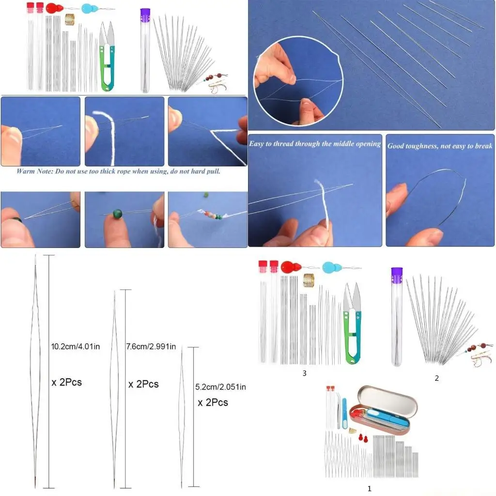 Набор игл для бисероплетения QX2E, длинная прямая игла для бисероплетения, наперсток и нитевдеватель
Набор игл для бисероплетения QX2E, длинная прямая игла для бисероплетения, наперсток и нитевдеватель