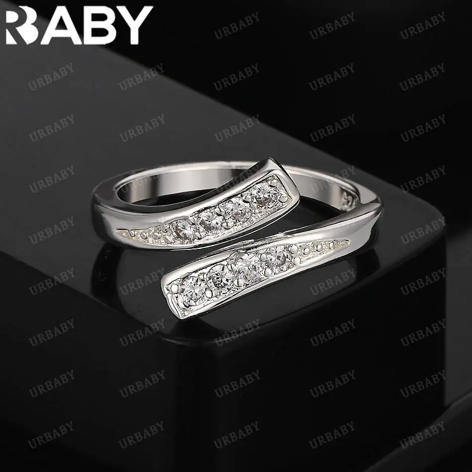 URBABY 925 Sterling Silver Zircon Simple Open Ring For Women Fashion Jewelry Vintage Grace Charm Noble Party Birthday Gifts
URBABY 925 Sterling Silver Zircon Simple Open Ring For Women Fashion Jewelry Vintage Grace Charm Noble Party Birthday Gifts