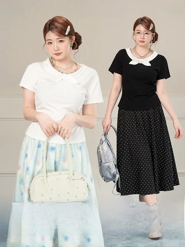 Heynew plus Size Women's T-Shirt Grey Polka Dot Knot Short Sleeve Summer Slimming Top Simple Style Cotton Blend
Heynew plus Size Women's T-Shirt Grey Polka Dot Knot Short Sleeve Summer Slimming Top Simple Style Cotton Blend