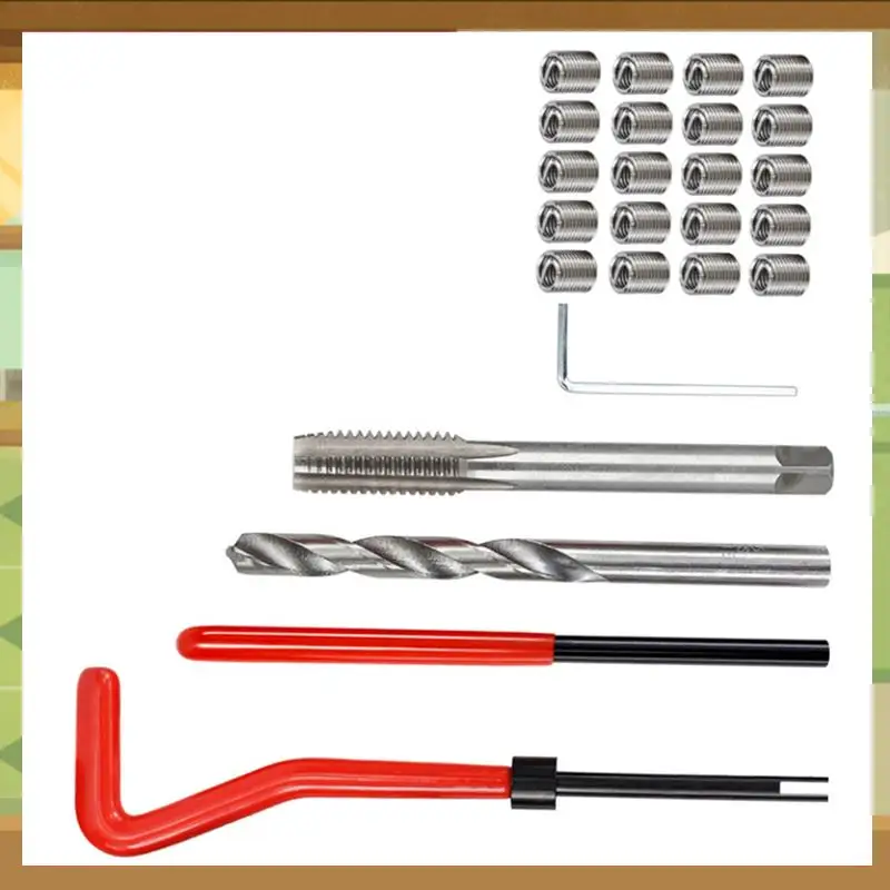 M7 Car Drill Bit Tool Metric Thread Repair Insert Kit Helical Coil Car Repair Tool Coarse Crowbar Screw Tooth Repair Kit-BAAX
M7 Car Drill Bit Tool Metric Thread Repair Insert Kit Helical Coil Car Repair Tool Coarse Crowbar Screw Tooth Repair Kit-BAAX