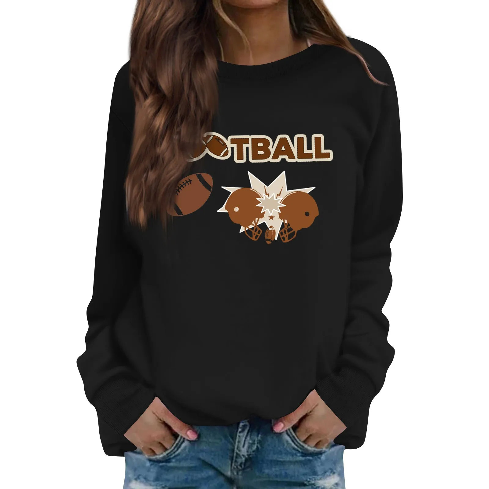 Women'S Regular Sweatshirts Fashion Casual Long Sleeve Solid Printed Round Neck Pullovers Tops Autumn Daily Regular Sweatshirt
Women'S Regular Sweatshirts Fashion Casual Long Sleeve Solid Printed Round Neck Pullovers Tops Autumn Daily Regular Sweatshirt